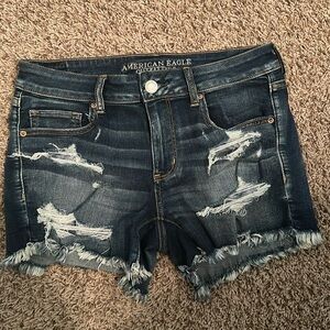 American Eagle distressed super stretch jean short